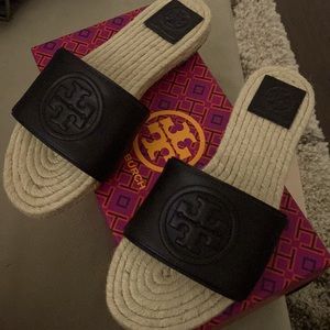 Tory Burch Benton Open Toe Espadrille slides